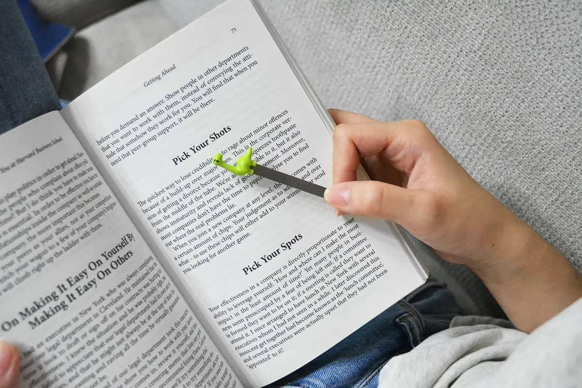 Metalmorphose Dino Bookmark Green | Durable Chrome Book Accessory (standart size) - view 7