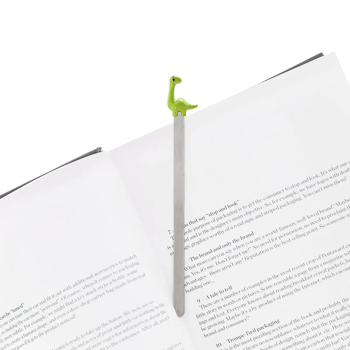 Metalmorphose Dino Bookmark Green | Durable Chrome Book Accessory (standart size) - view 4