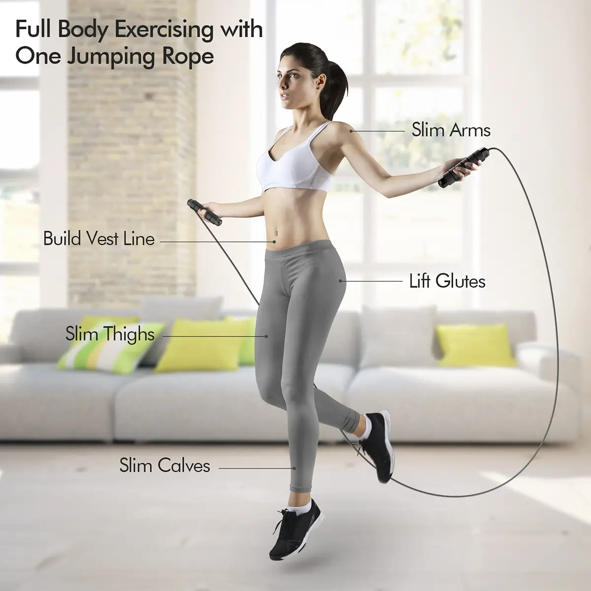 Loocio Jump Rope 110 inches | Tangle-Free Rapid Speed with Ball Bearings for Kids & Adults - view 7