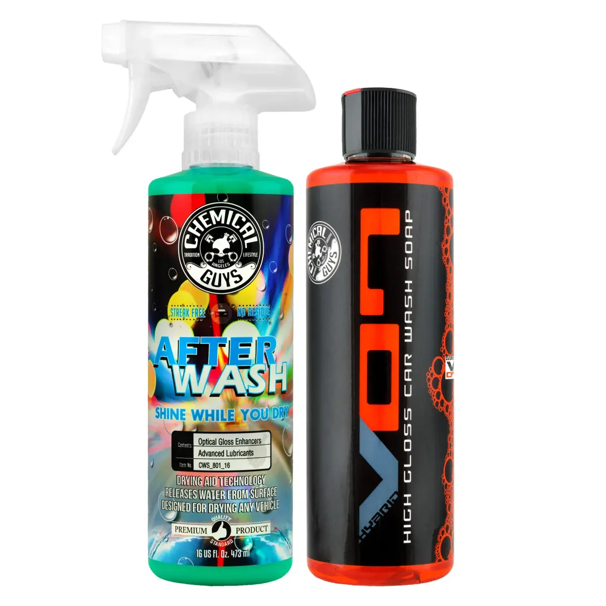 Chemical Guys Hybrid V7 Car Wash Soap & After Wash Bundle 473ml (16 fl oz) | High Gloss Foaming Formula - main product image