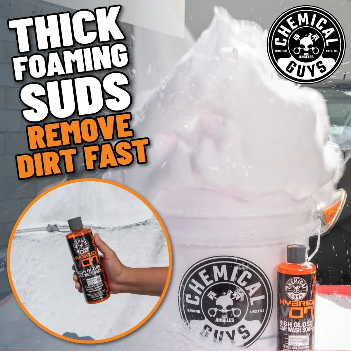 Chemical Guys Hybrid V7 Car Wash Soap & After Wash Bundle 473ml (16 fl oz) | High Gloss Foaming Formula - view 2