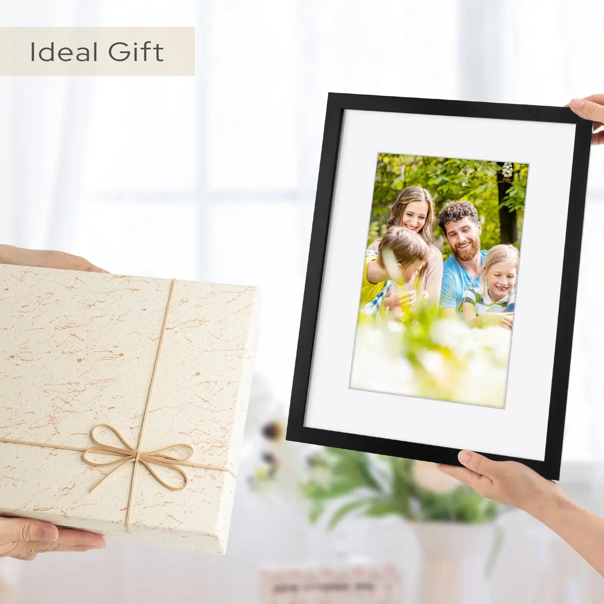 Golden State Art 12x16 Picture Frame, Solid Wood & Real Glass, Black | Classic Wall & Tabletop Decor - view 8