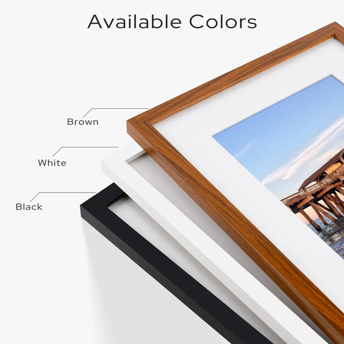 Golden State Art 12x16 Picture Frame, Solid Wood & Real Glass, Black | Classic Wall & Tabletop Decor - view 9