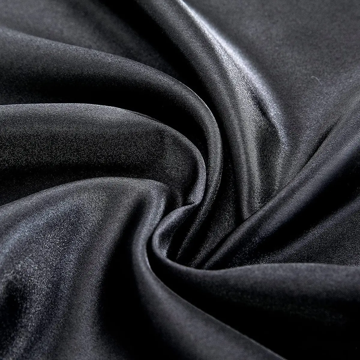 Homiest Black Satin Fitted Sheet King Deep Pocket | Silky, Luxurious, Deep Fit (70-120 chars) - view 5