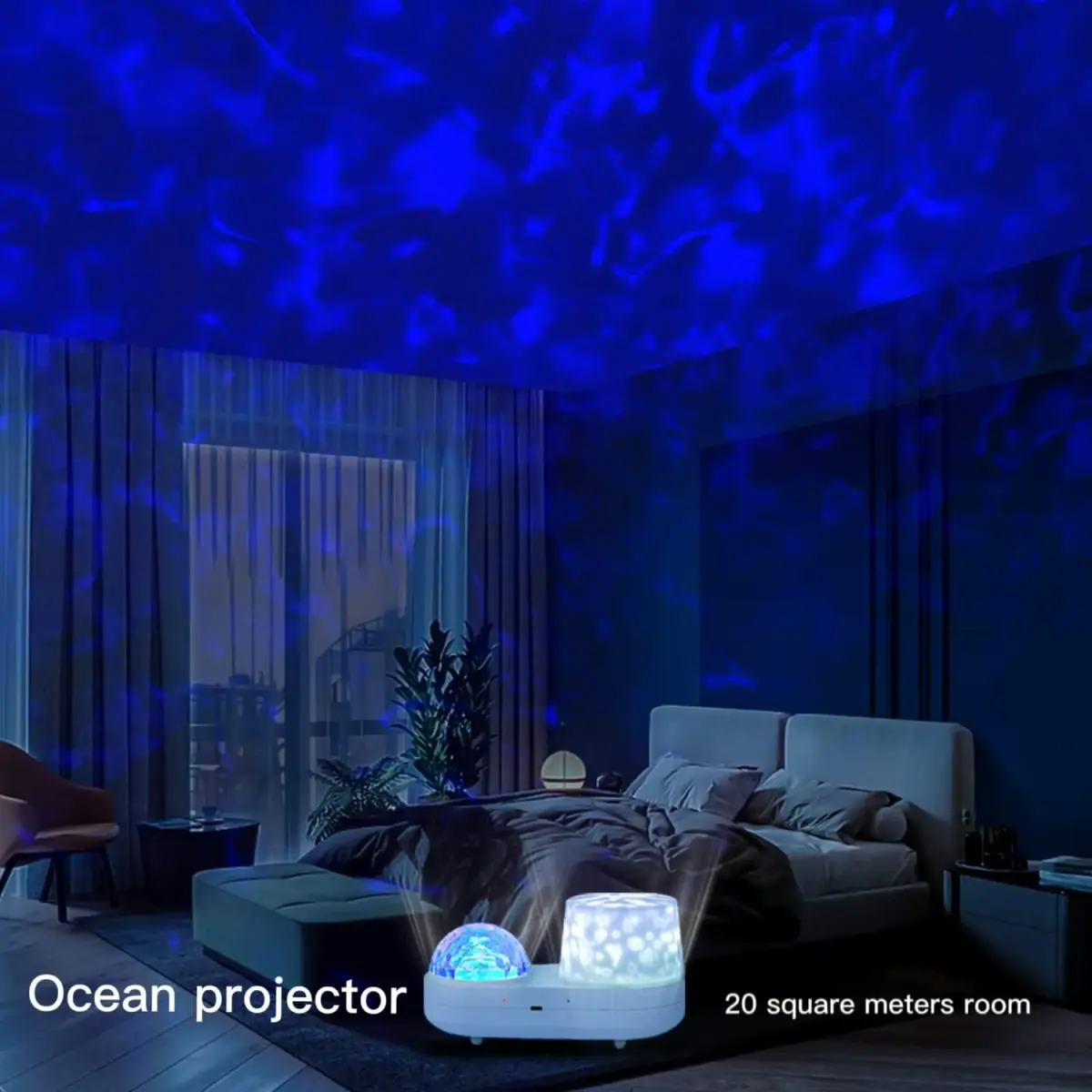STARS LAMP Ocean Night Light Projector 20.3cm (8 inch) | Creates Relaxing Sea-Like Environment - view 7