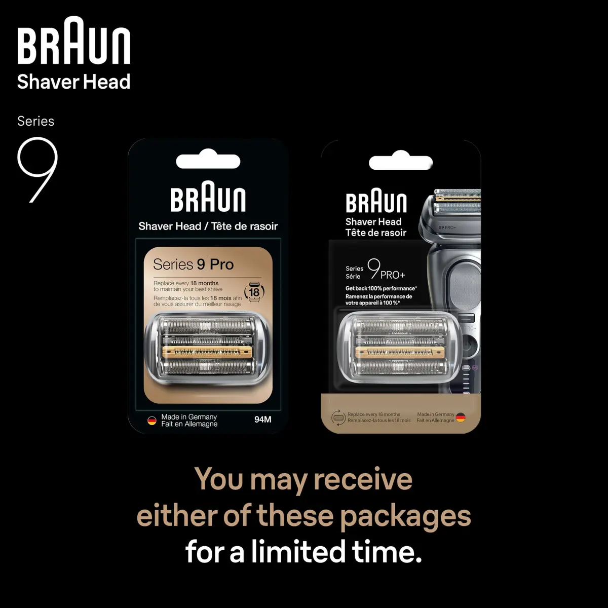 Braun Series 9 Men's Electric Shaver Head Replacement Blade Silver | Compatible with Series 9 Pro - view 6