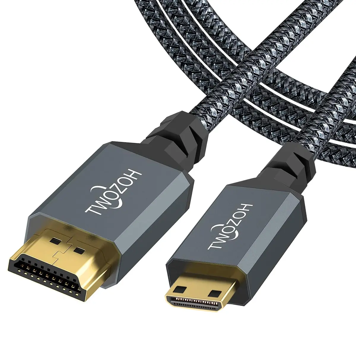 Twozoh HDMI to Mini HDMI Cable 7.5m | 4K/60Hz Support, Braided Cord for HD Camcorders & Gaming Devices - view 3