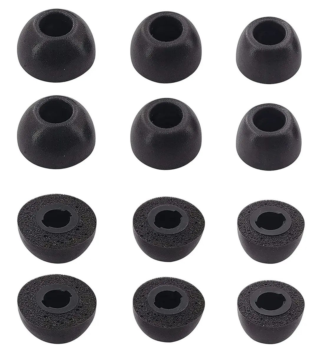 ALXCD Black Foam Eartips for Sony WF-1000XM4 Earbuds | 6 Pairs S/M/L - main product image