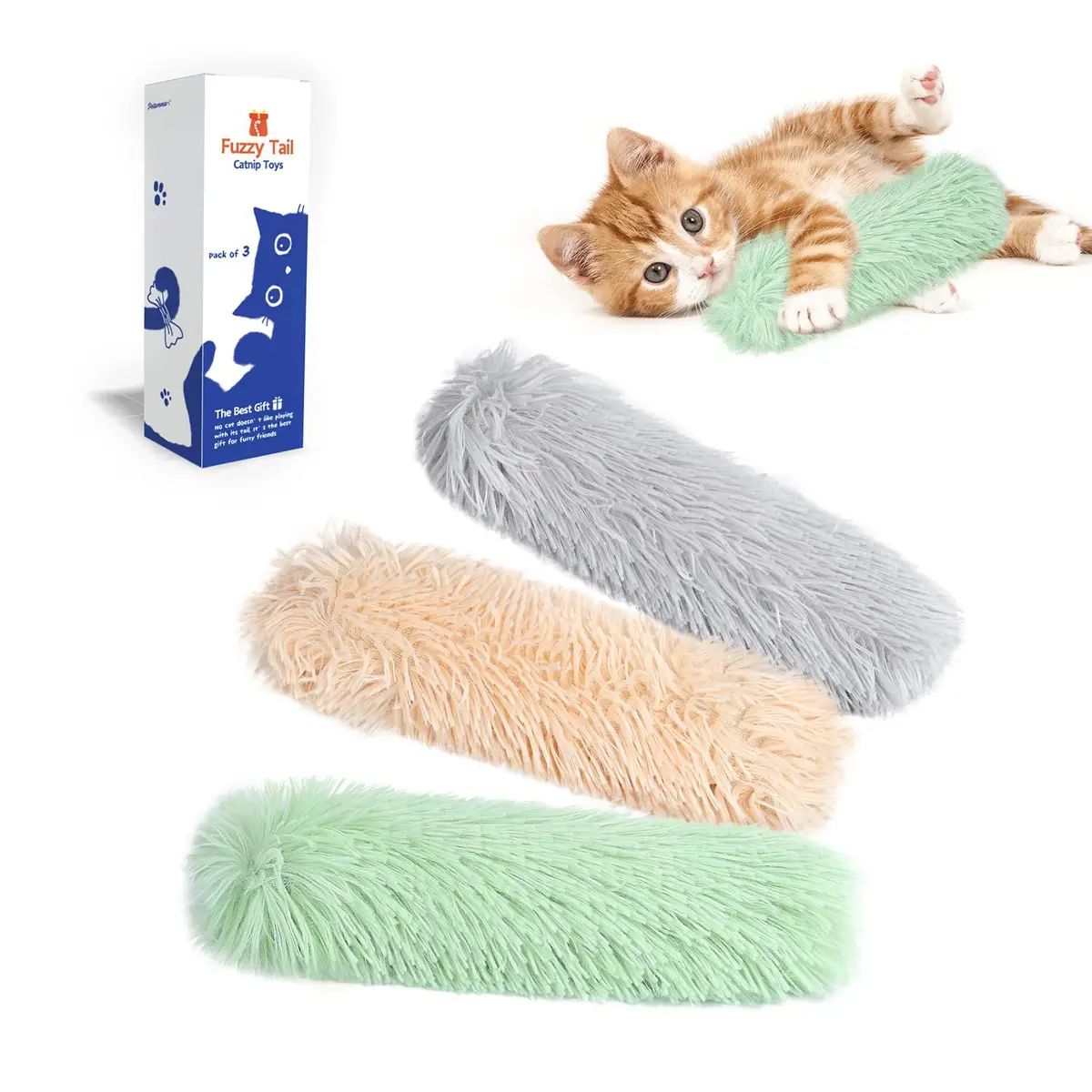 Potaroma Cat Toys Pillows, 3 Pack, Catnip Inside | Indoor Interactive Fun for Cats - main product image