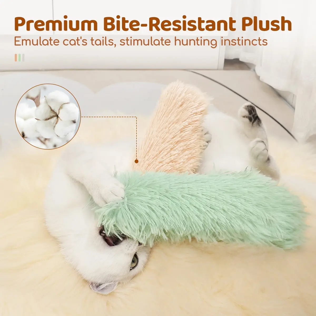Potaroma Cat Toys Pillows, 3 Pack, Catnip Inside | Indoor Interactive Fun for Cats - view 5