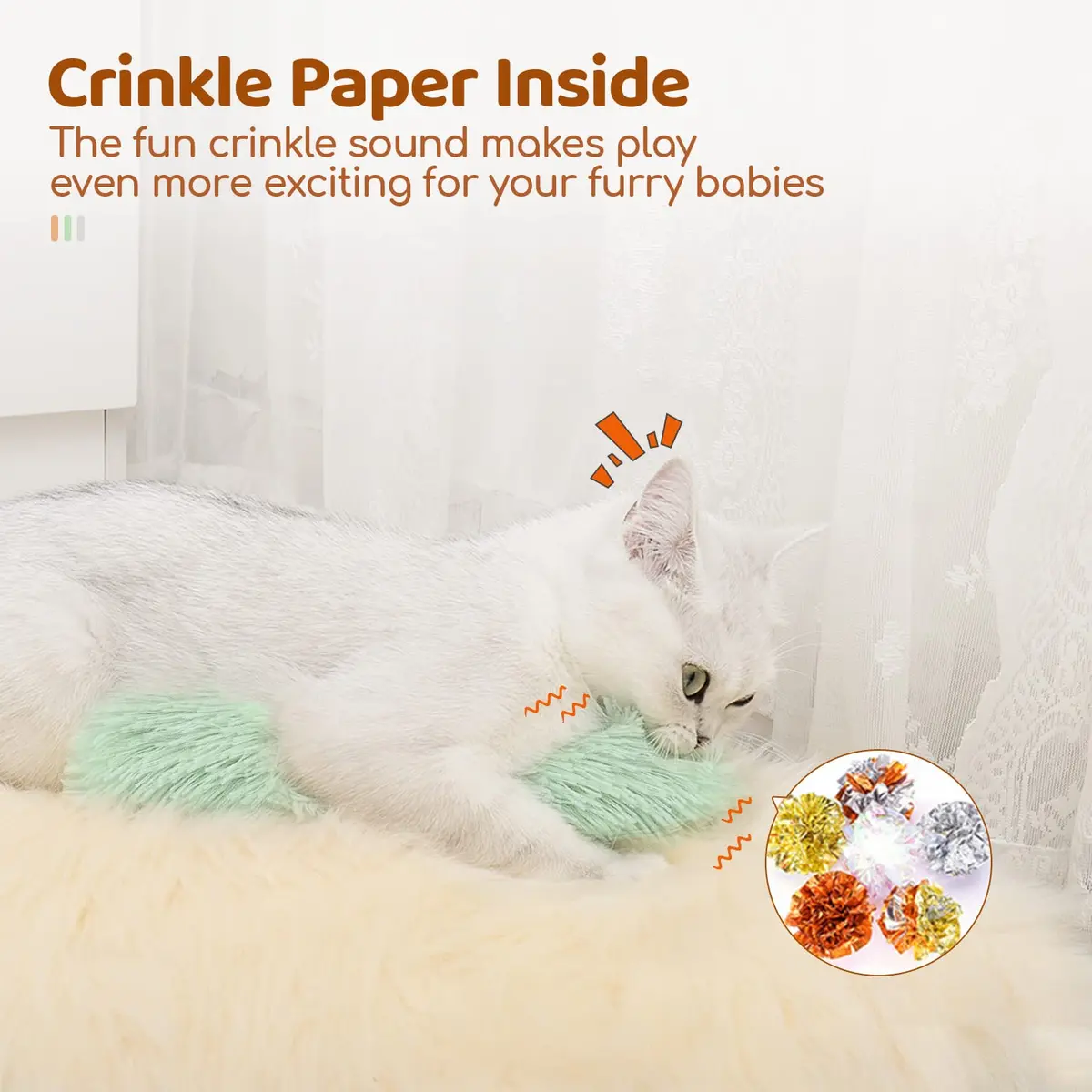 Potaroma Cat Toys Pillows, 3 Pack, Catnip Inside | Indoor Interactive Fun for Cats - view 4
