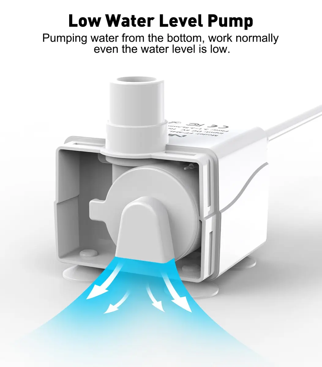 NPET DF10 Dog Water Fountain Replacement Pump | Large Capacity, BPA-Free, Ultra-Quiet, 5L - view 2