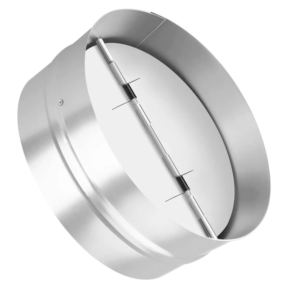 Kikerike 10 Inch Galvanized Steel Backdraft Damper Duct Stopper with Aluminum Flap | Prevents Air Recirculation - main product image