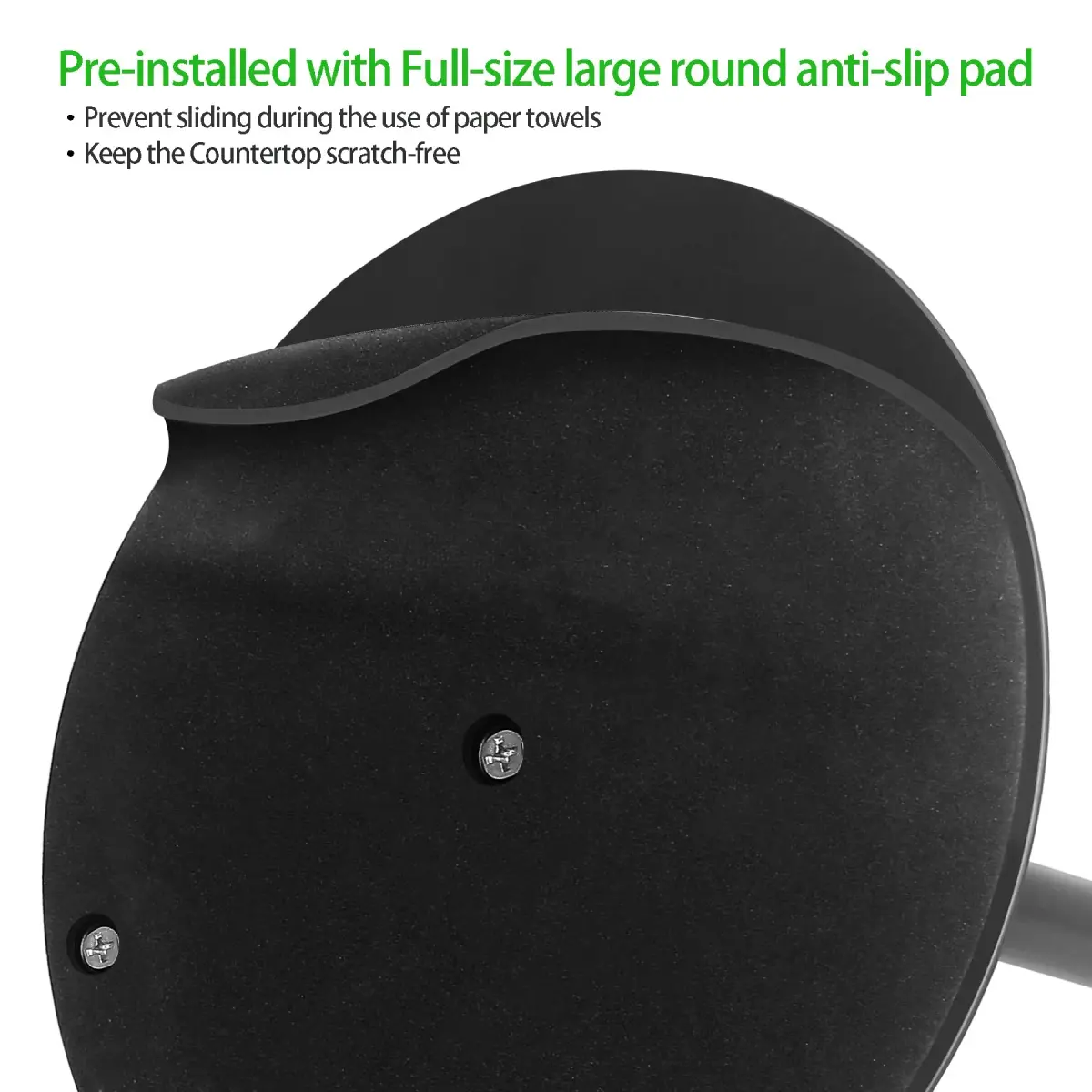 OBODING Matte Black Stainless Steel Paper Towel Holder Stand | Countertop Organization for Standard & Large Rolls - view 6