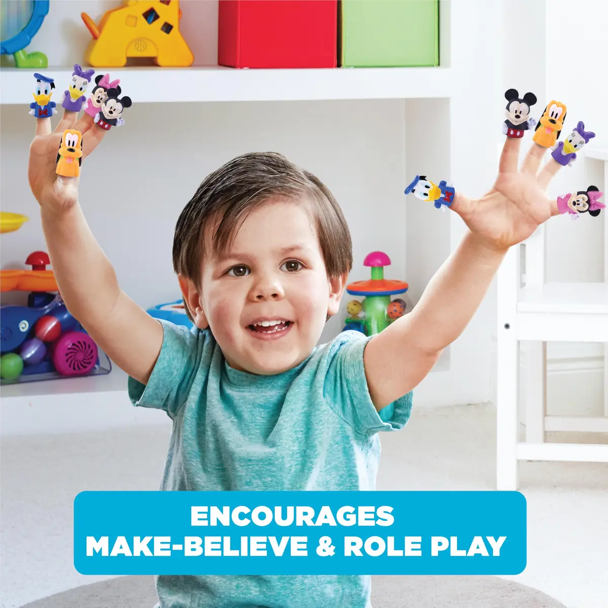 Disney Mickey Mouse & Friends 10 Piece Finger Puppet Set | Waterproof Educational Play Toys for Kids - view 5