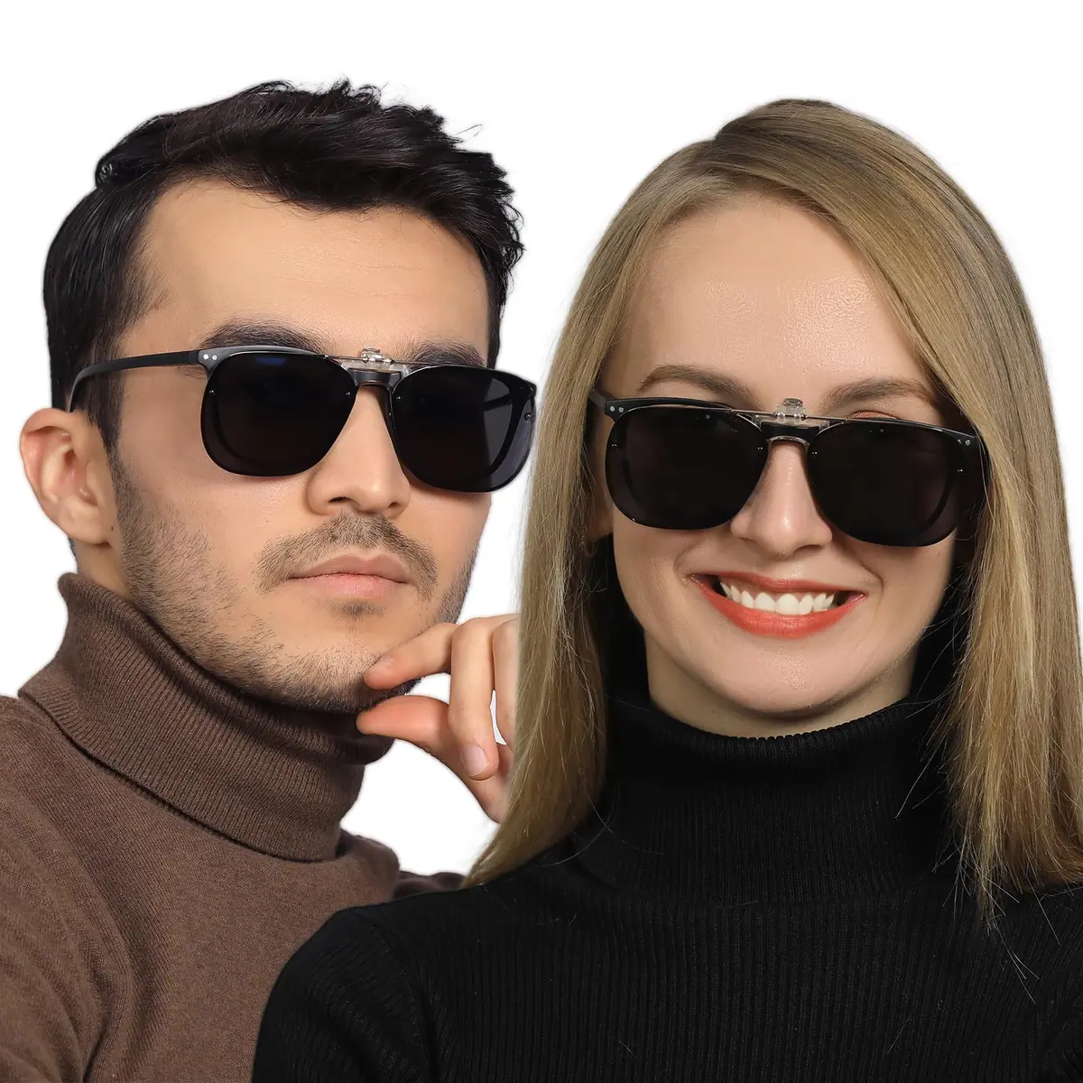 TERAISE Clip On Sunglasses for Prescription Glasses, 2-Pack 60mm (2.36 inches) Polarized UV400 - view 6