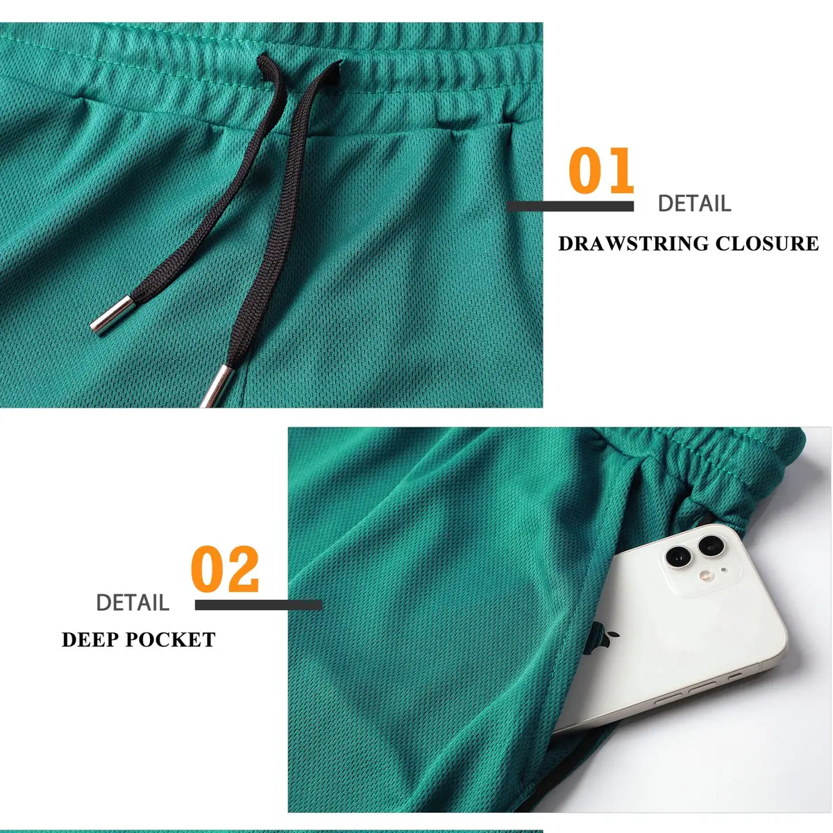 Surenow Mens Running Gym Shorts 3 Inch Athletic Workout Shorts with Pockets | Lightweight, Breathable & Quick Dry - view 6