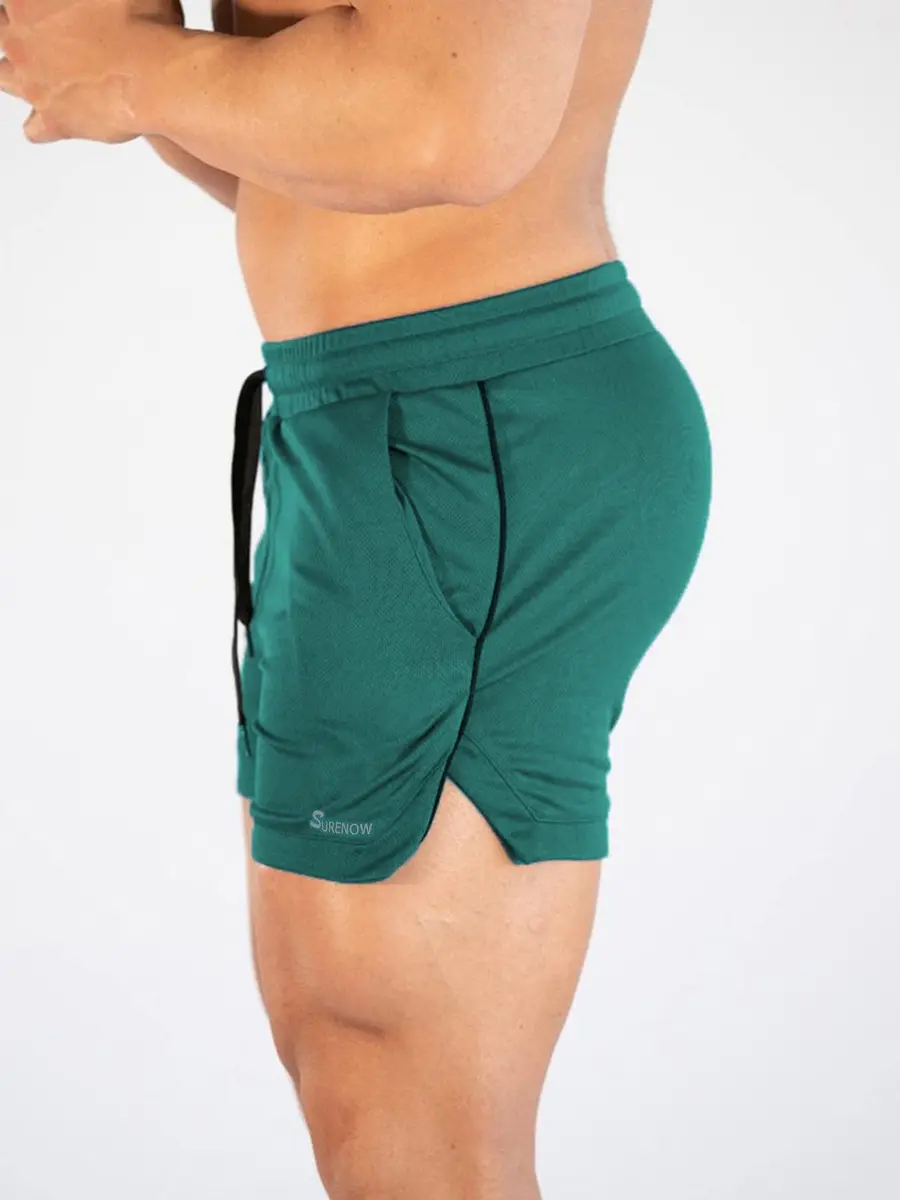 Surenow Mens Running Gym Shorts 3 Inch Athletic Workout Shorts with Pockets | Lightweight, Breathable & Quick Dry - view 2