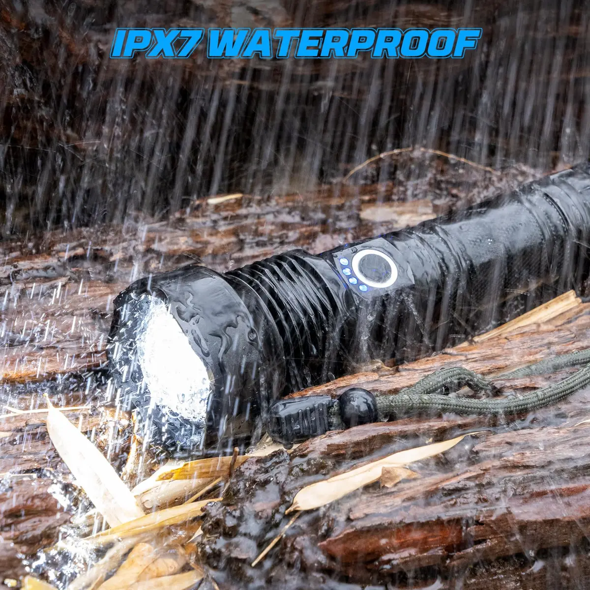 MILAOSHU Rechargeable Flashlights 2 Pack | 90000 Lumens, IPX7 Waterproof, 12H Long Life, 5 Modes, Aluminum Shell - view 6