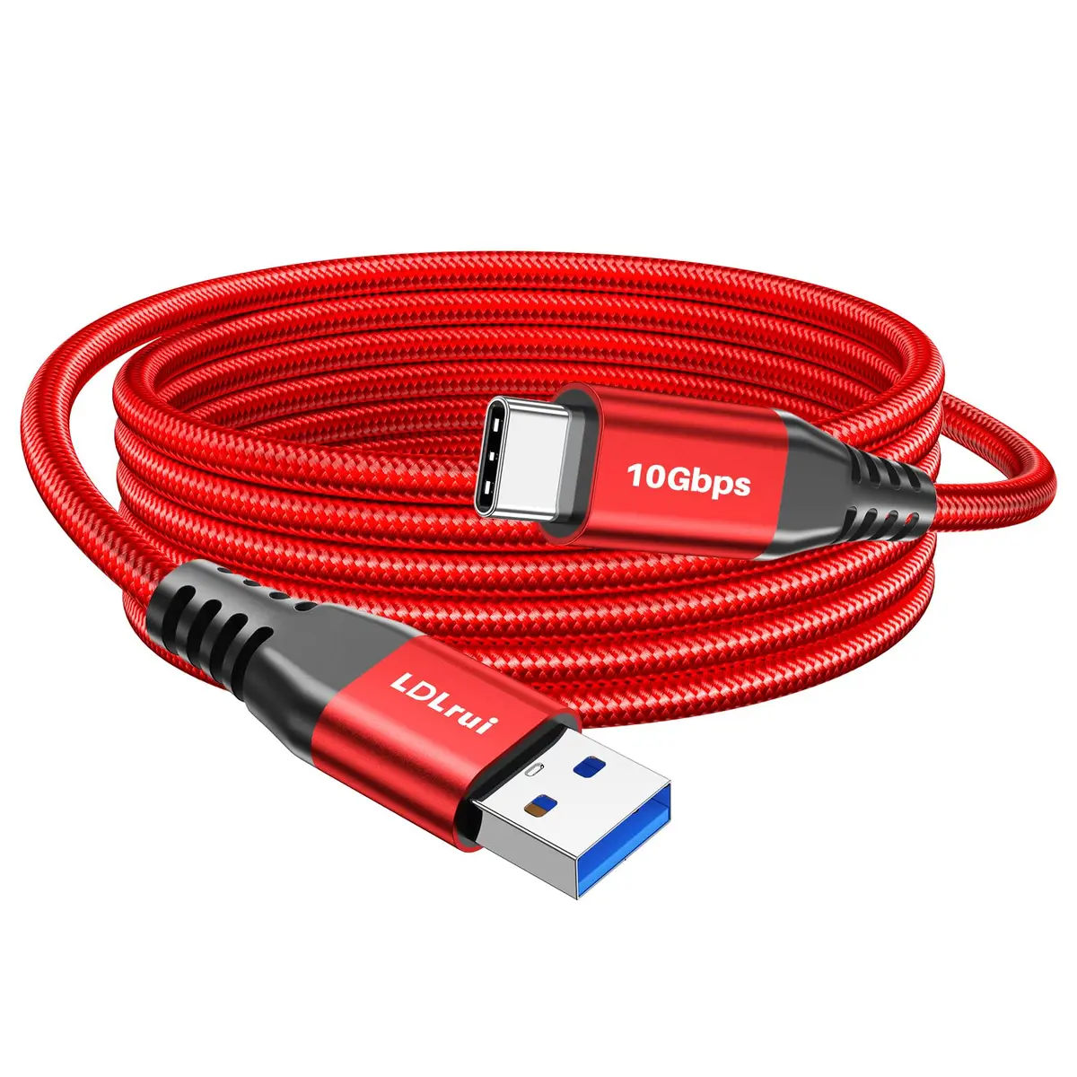 LDLrui USB C Data Cable 10ft | 10Gbps Transfer & 65W Fast Charging, Braided - main product image
