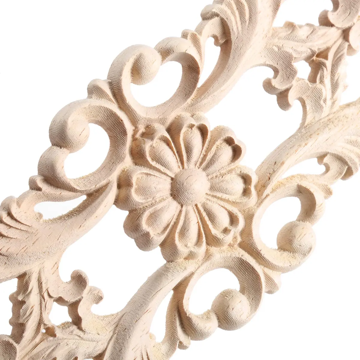 MUXSAM Wood Carved Appliques 22x8 cm (8.7"x3.2") | French Country Style Oak Wood Decals for Furniture - view 4