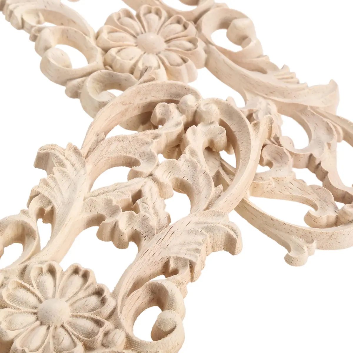 MUXSAM Wood Carved Appliques 22x8 cm (8.7"x3.2") | French Country Style Decorative Onlays - view 5