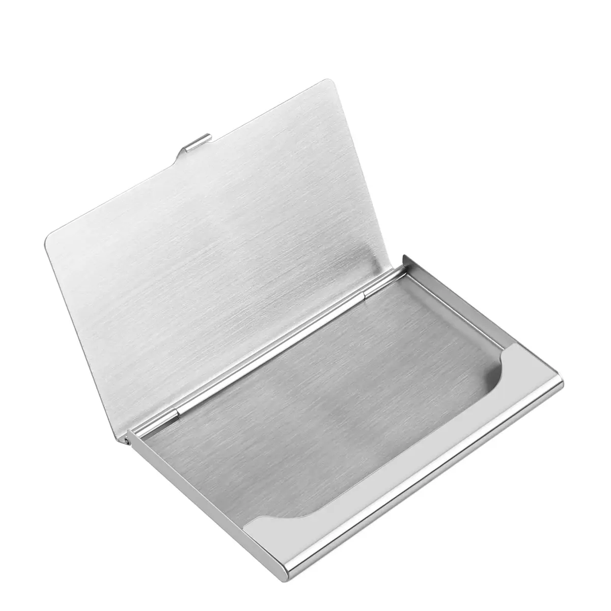 DMFLY Business Card Holder, Slim Metal Card Case for Men & Women, Stainless Steel, 3.7 x 2.3 x 0.3 Inch | Buckle Style Shut - view 7
