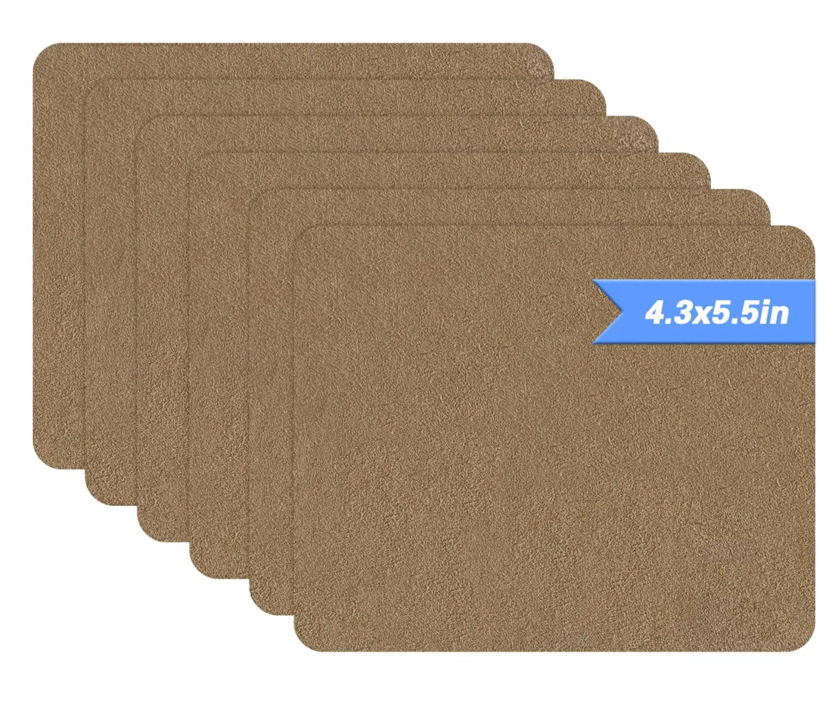 Azobur Self-Adhesive Fabric Repair Patch 6 pcs | Microfiber Suede for Sofa & Furniture - main product image