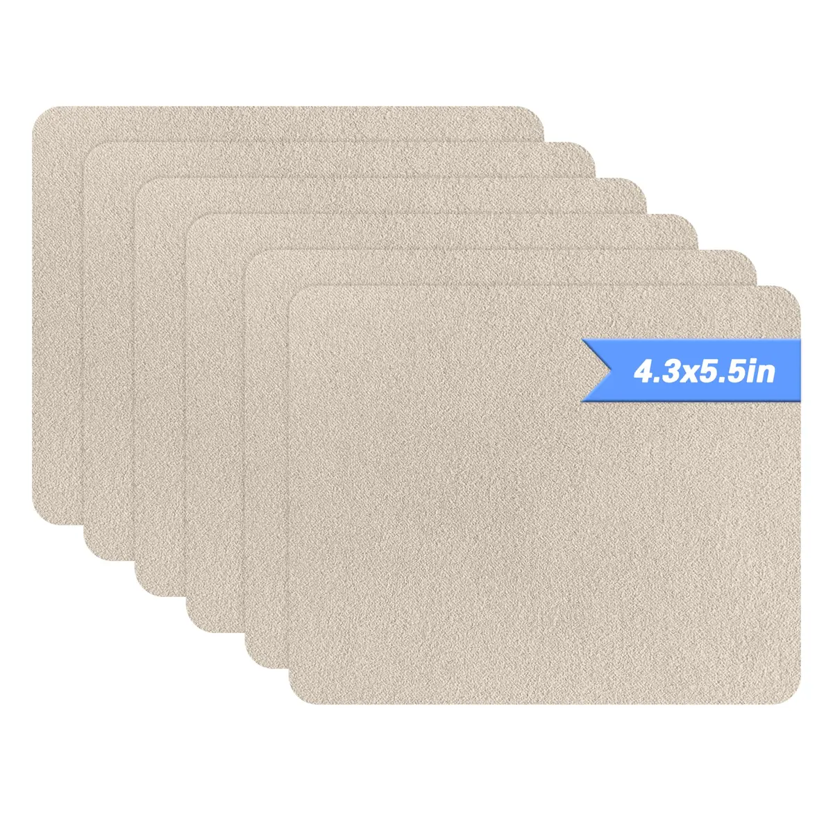Azobur Fabric Repair Patch 6 Piece Microfiber Self Adhesive for Sofa Beige | Quick Fix & Luxurious Look - main product image