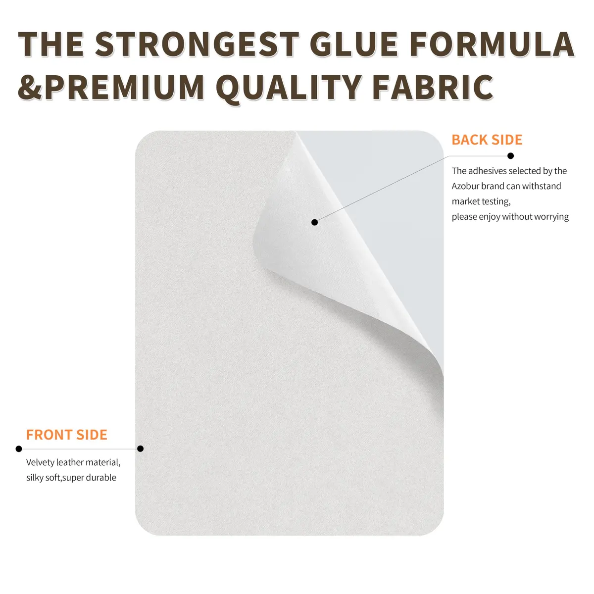 Azobur Microfiber Sofa Repair Patch 6 Piece | Self Adhesive Fabric Fix for Light Grey Sofas - view 3