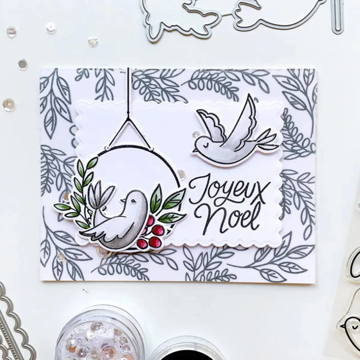 hinana Rectangle Frame Metal Die Cuts Set 13.8x10.5cm (5.43x4.13in) | Scallops Stitched Nesting Tag Background Cutting Dies for DIY Scrapbooking Album Decorative Embossing Paper Card Making - view 6