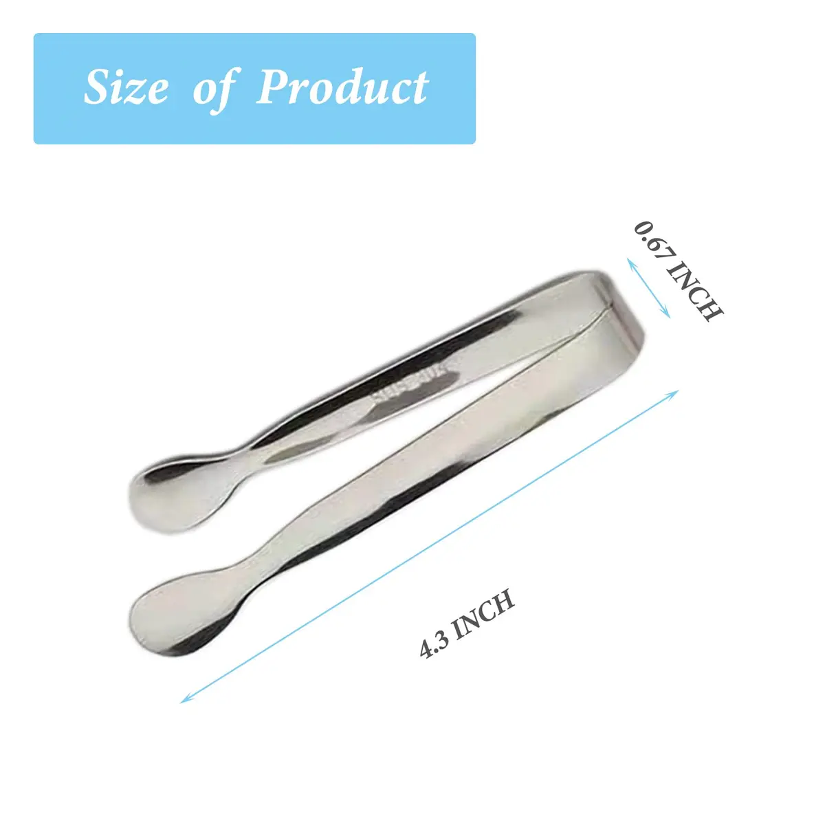 Sunenlyst Mini Sugar Tongs 10.8cm (4.25 Inch) | 12-Piece Stainless Steel Appetizer Tongs for Parties - view 3