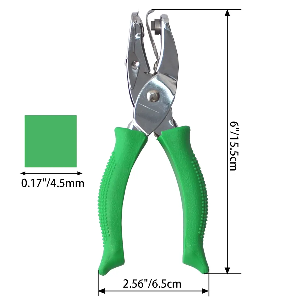RUIFYRAY 1/6" Square Hole Punch (13mm x 6mm x 1.5mm) | Metal Craft Puncher for DIY Paper Crafts - view 2