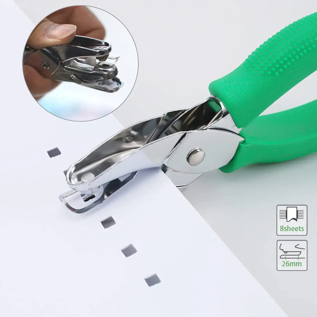 RUIFYRAY 1/6" Square Hole Punch (13mm x 6mm x 1.5mm) | Metal Craft Puncher for DIY Paper Crafts - view 3