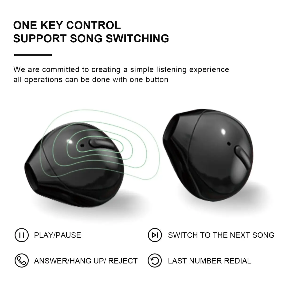 Xmenha Invisible Wireless Earbuds Bluetooth in-Ear Mini Discreet Tiny Earpiece with Charging Case for Small Ears, 6 Hours Playtime - view 6