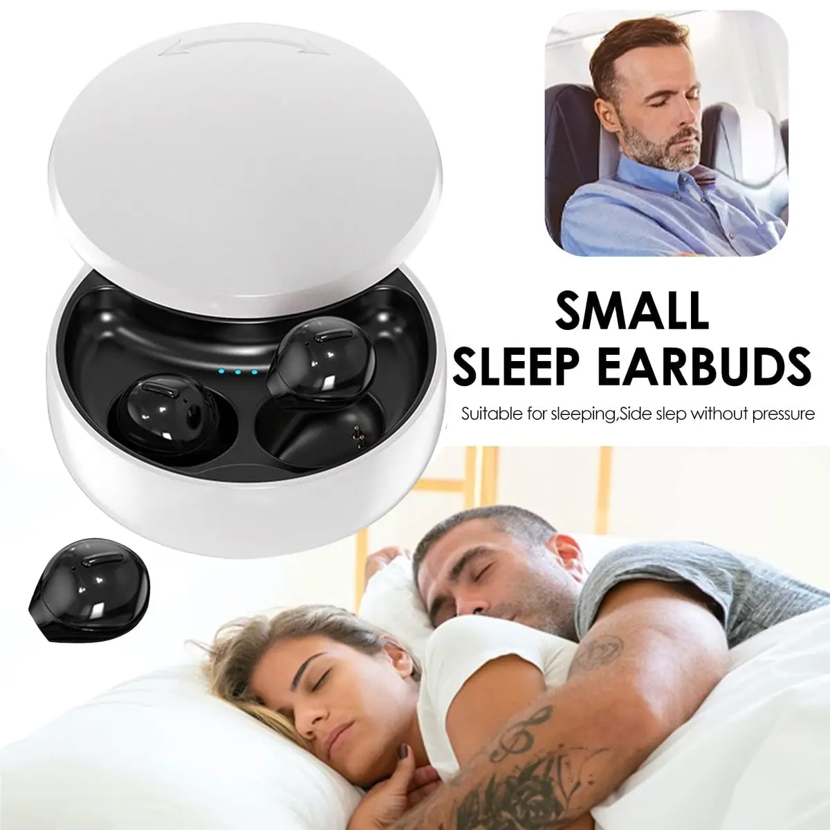 Xmenha Invisible Wireless Earbuds Bluetooth in-Ear Mini Discreet Tiny Earpiece with Charging Case for Small Ears, 6 Hours Playtime - view 7