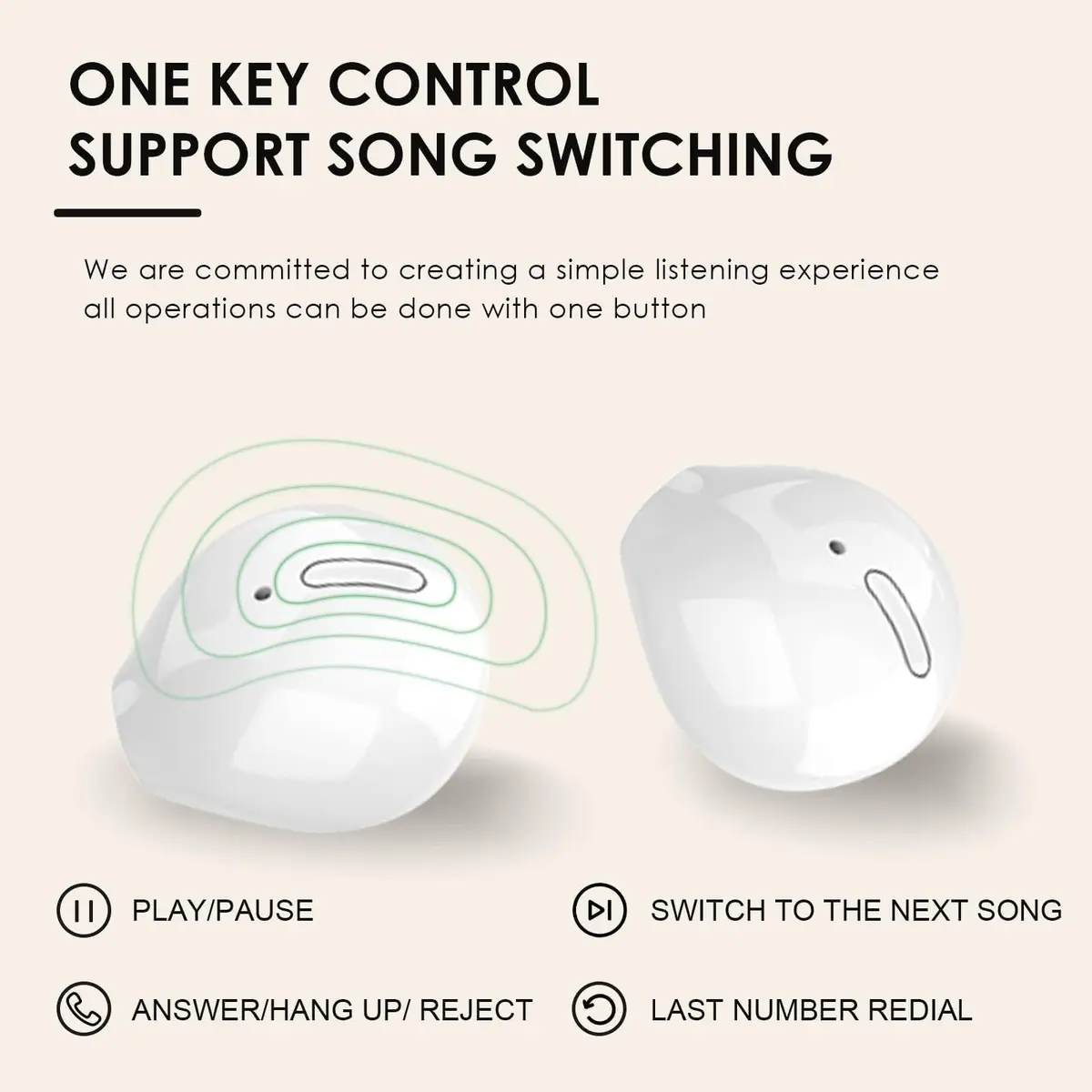 Xmenha Mini Invisible Wireless Earbuds Bluetooth 5.0 | Discreet Sleep Earbuds for Small Ears - view 5