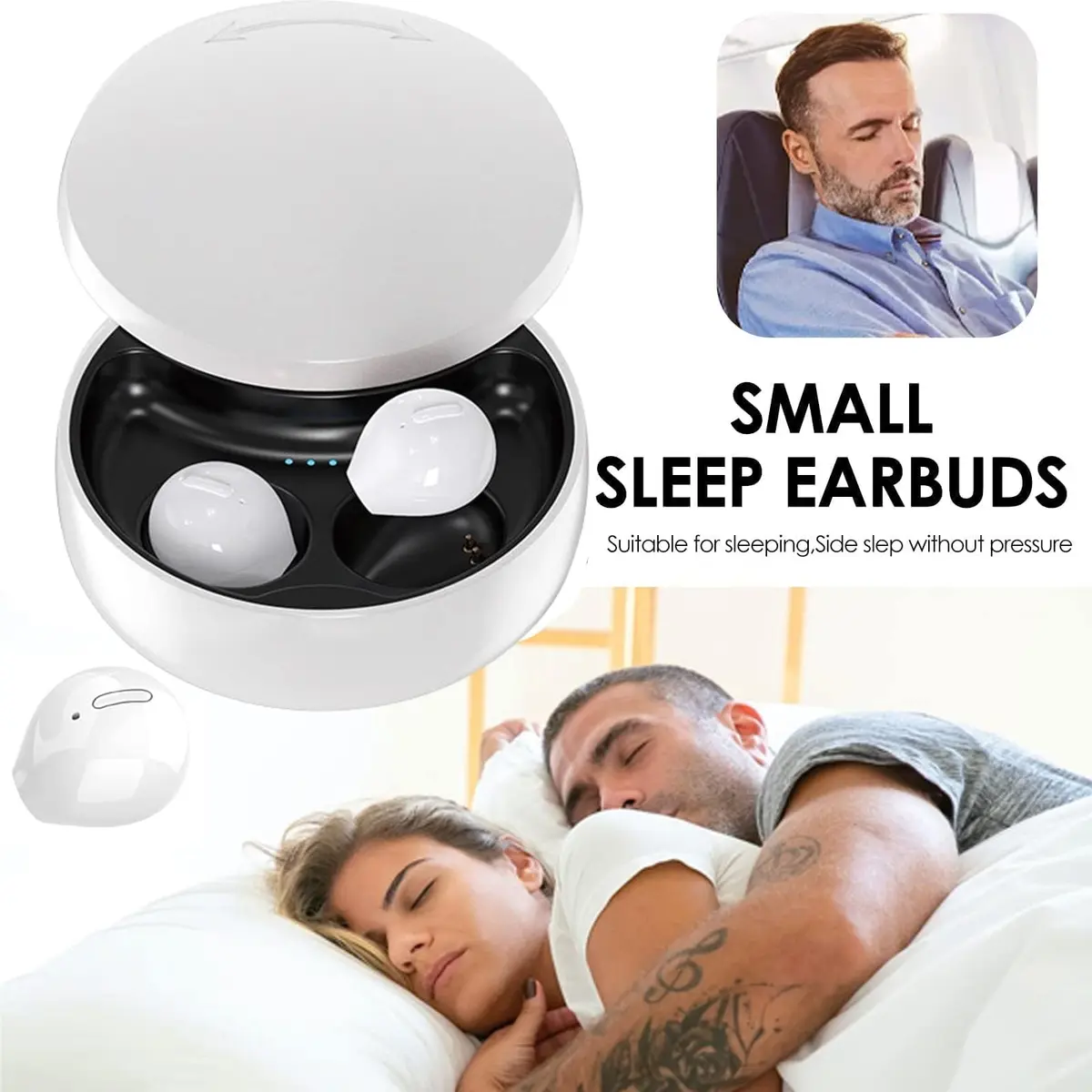 Xmenha Mini Invisible Wireless Earbuds Bluetooth 5.0 | Discreet Sleep Earbuds for Small Ears - view 7