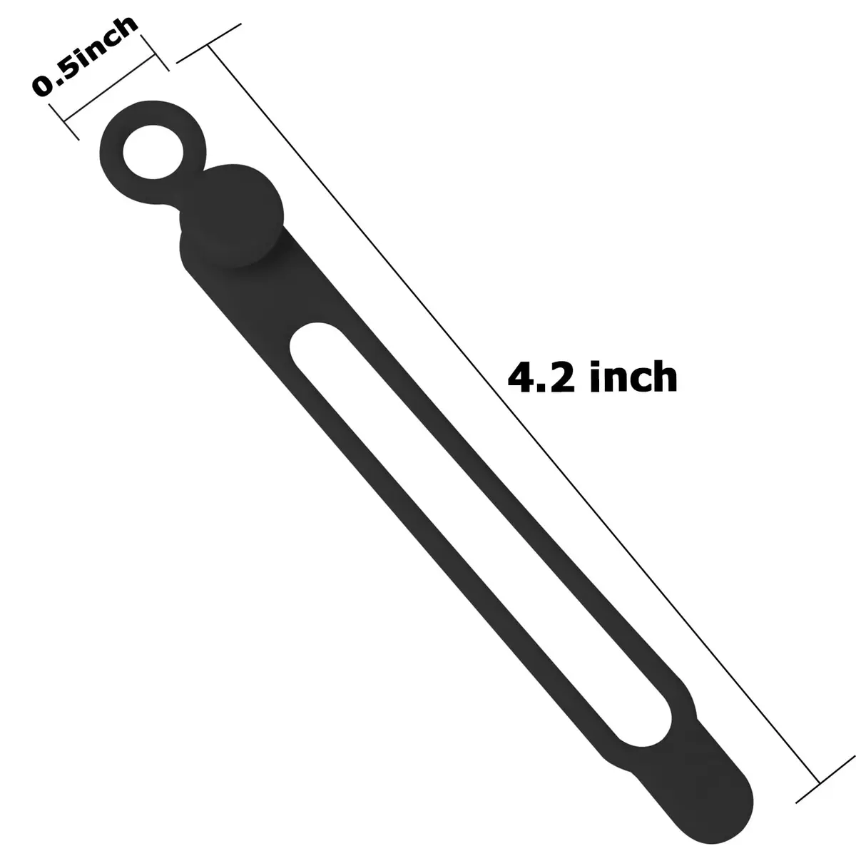 Nearockle Silicone Cable Ties, 16 Pcs, Black | Reusable, Elastic & Multifunctional Cable Organizer - view 2
