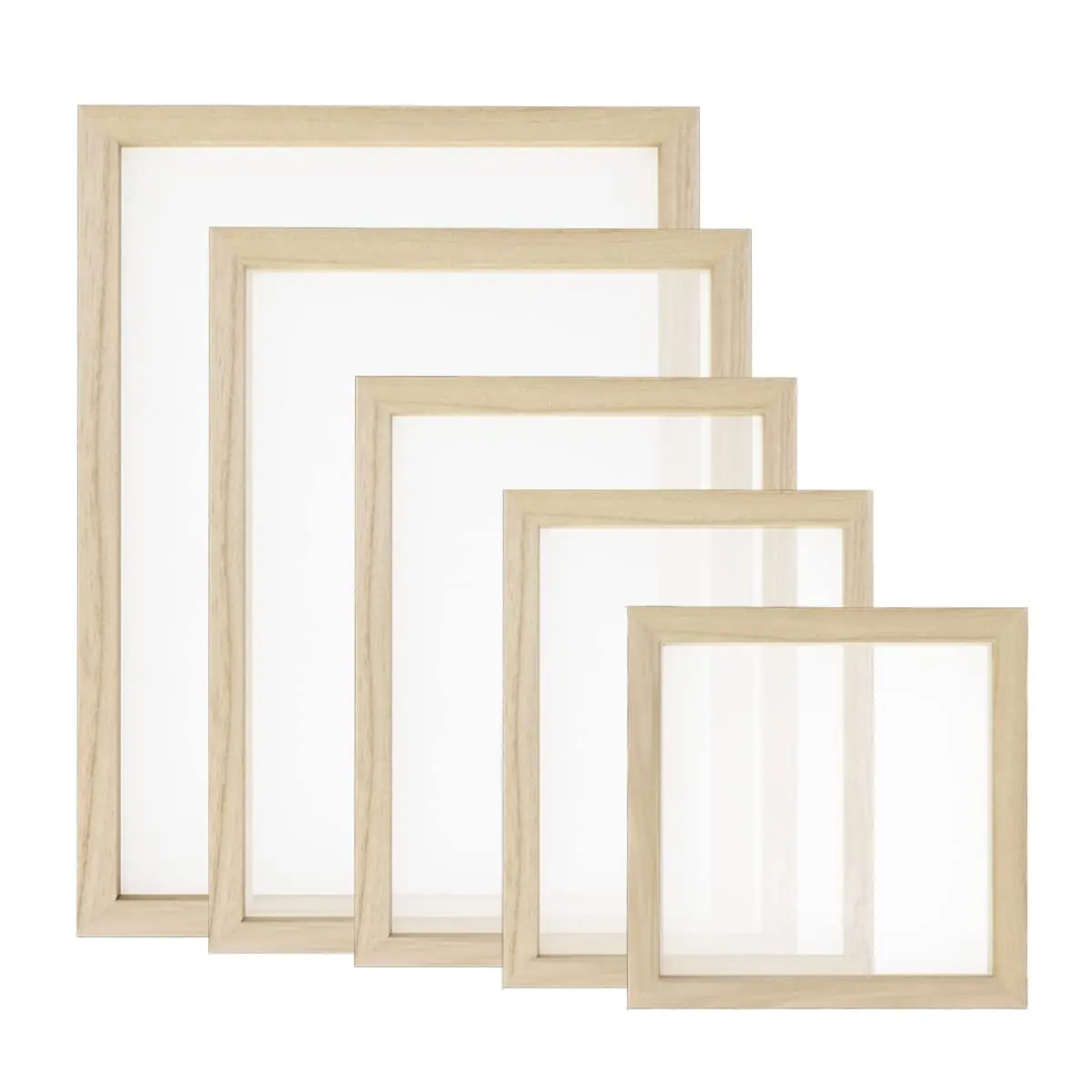 Worown 5 Sizes Wooden Paper Making Frames | DIY Eco-Friendly Craft Kit for Handmade Paper - main product image