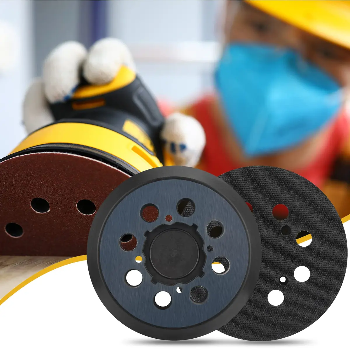 Gnellkoor 5 Inch Orbital Sander Pad Replacement 2 Pack | Compatible with DeWalt DWE64233 & N329079 - view 7