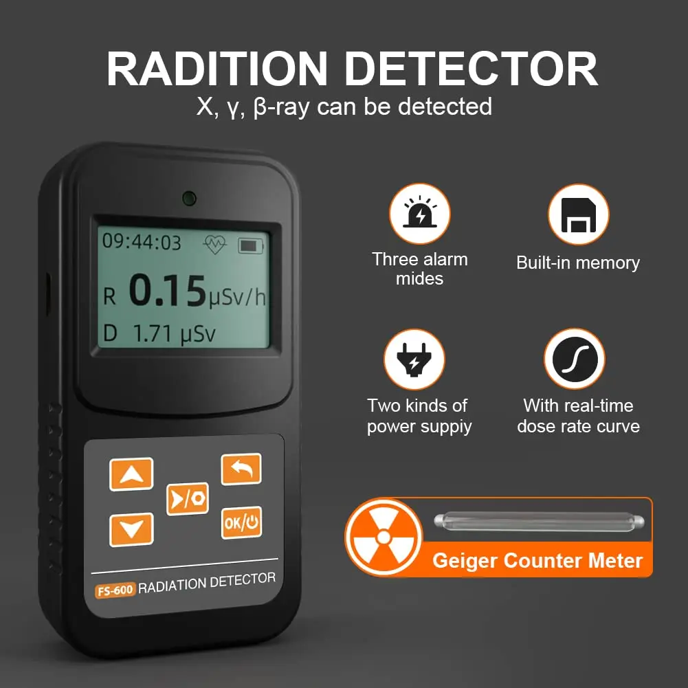MOESAPU FS-600 Nuclear Radiation Detector Geiger Counter with Click Sound | 145g (5.1 oz) - view 5