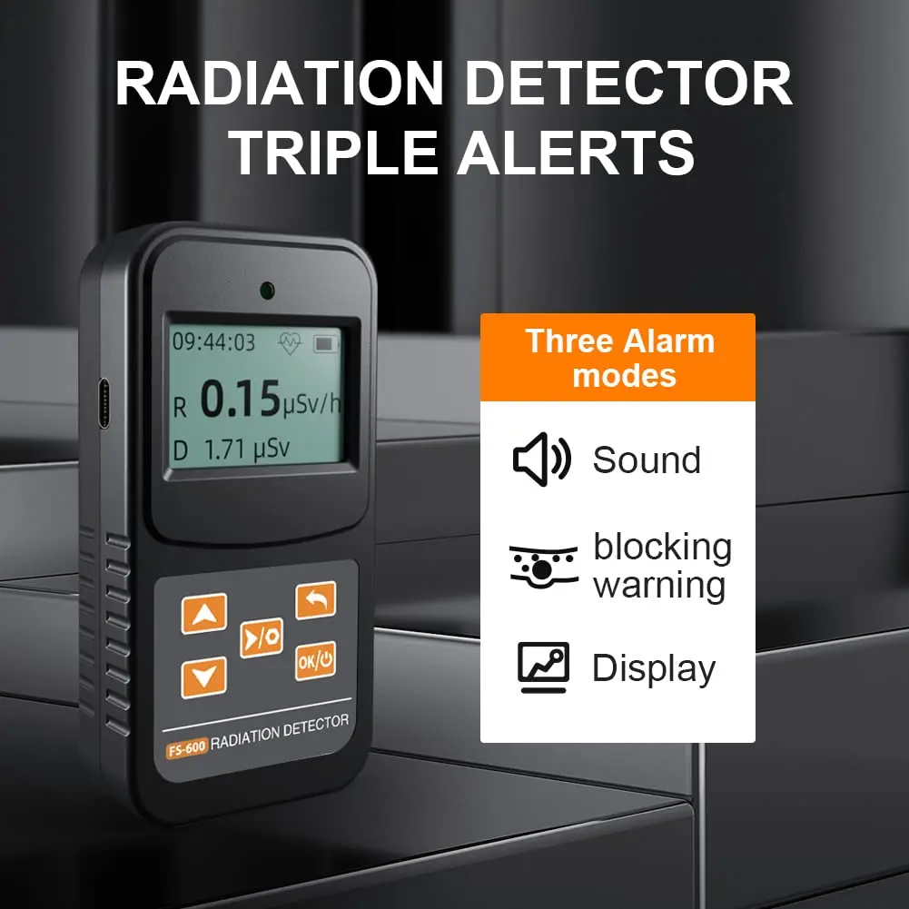 MOESAPU FS-600 Nuclear Radiation Detector Geiger Counter with Click Sound | 145g (5.1 oz) - view 4