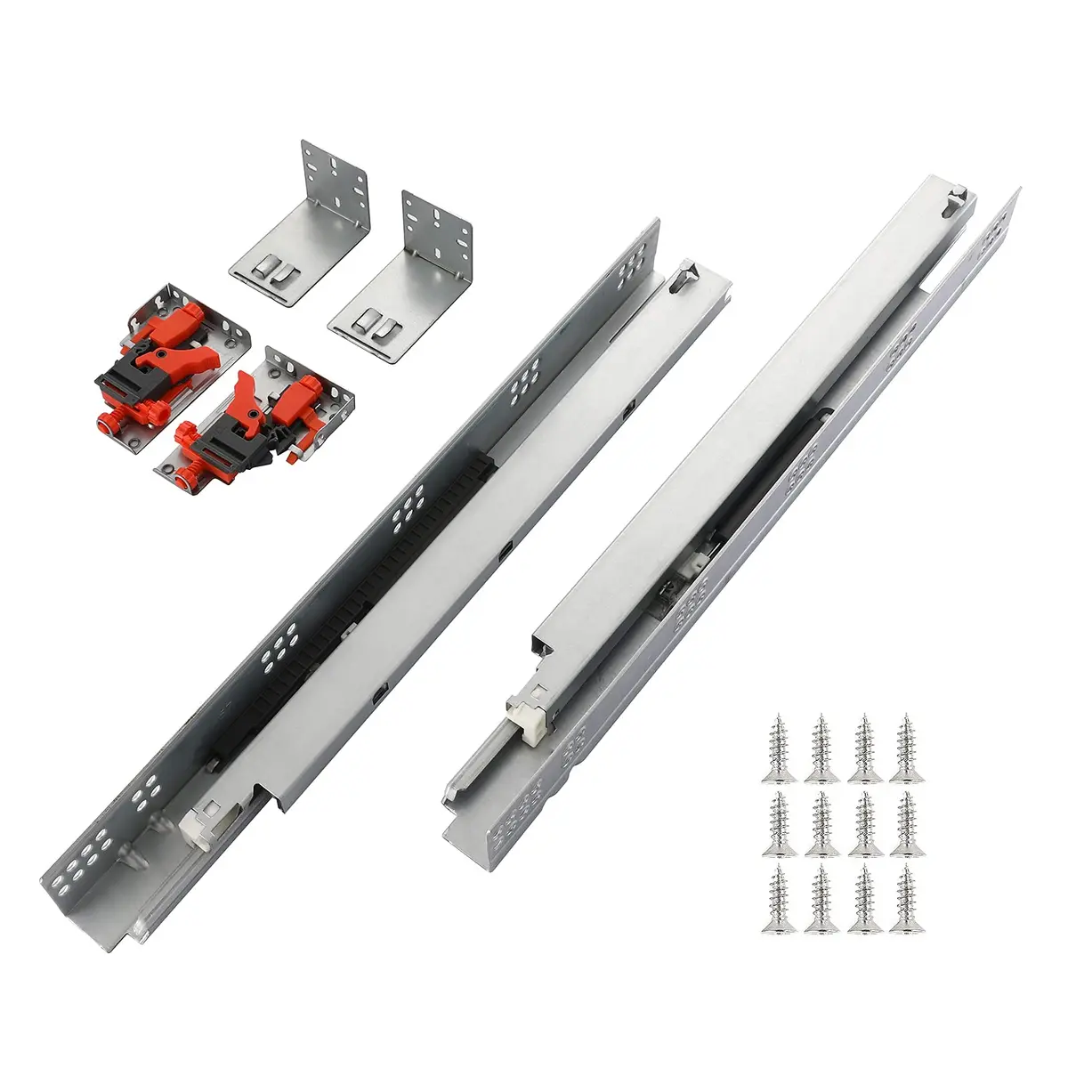 Betesy Hardware 6 Pairs 15 Inch Undermount Soft Close Drawer Slides | Heavy Duty, Silent Operation - main product image