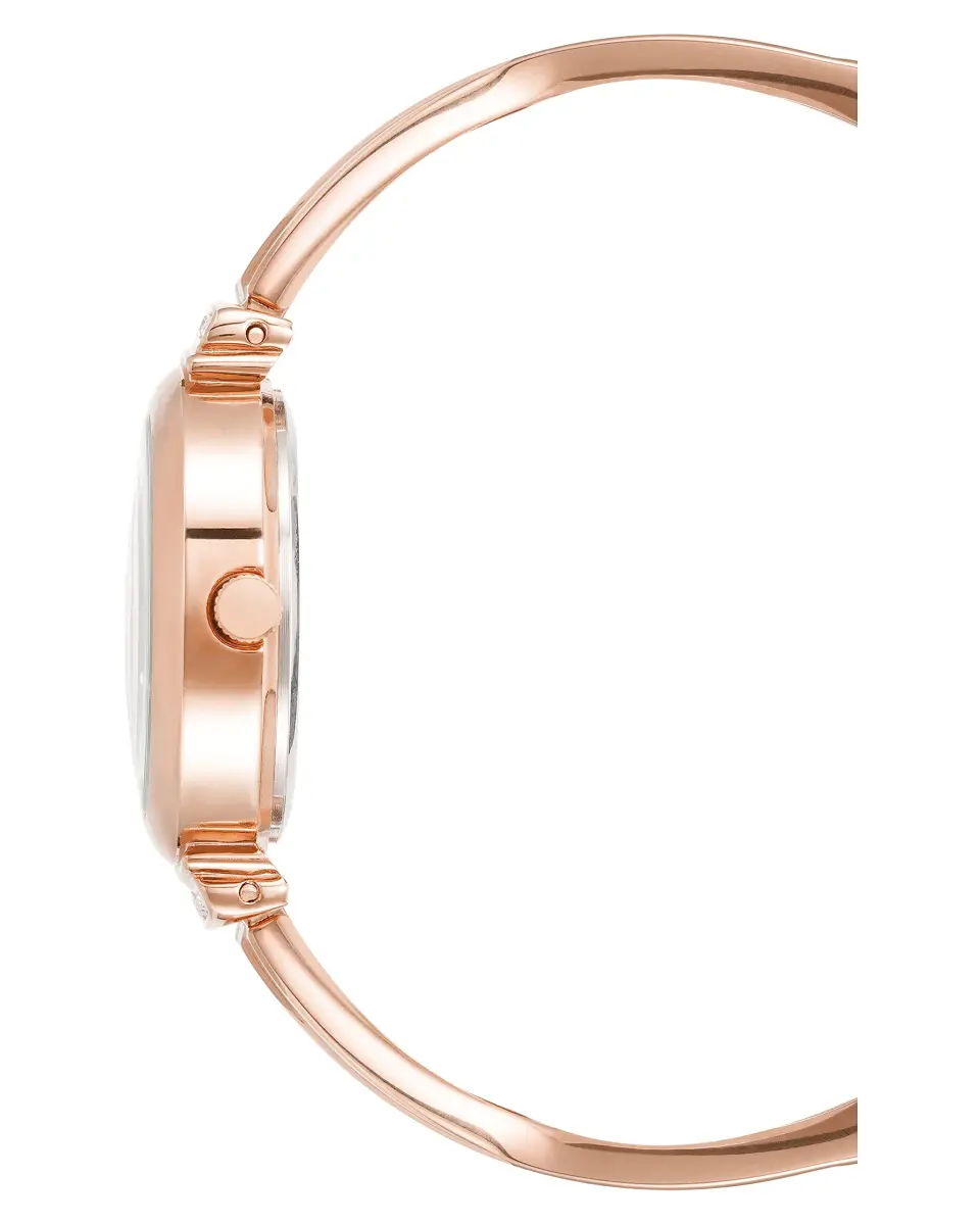 Anne Klein Women's Crystal Accented Bangle Watch Set AK/2245GYST | Rose Gold/Gunmetal Grey, 26mm Case - view 2