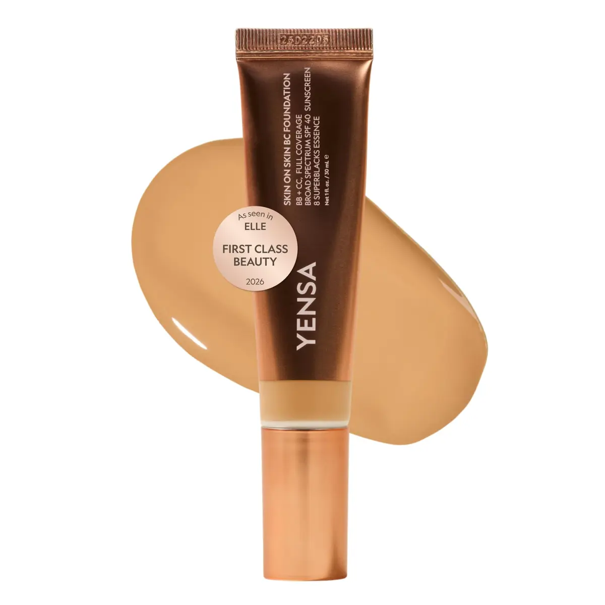 YENSA Full Coverage Foundation, SPF 40, 1 oz | Hydrating Korean Skin Care Makeup - main product image