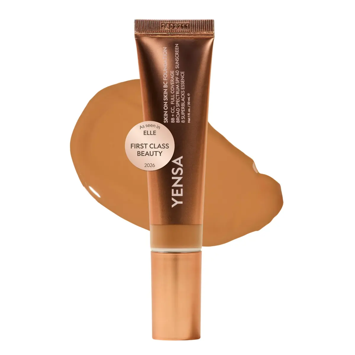 YENSA BC Foundation - Full Coverage Foundation, CC & BB Cream In One with SPF 40 - Deep Golden (1 oz) - main product image