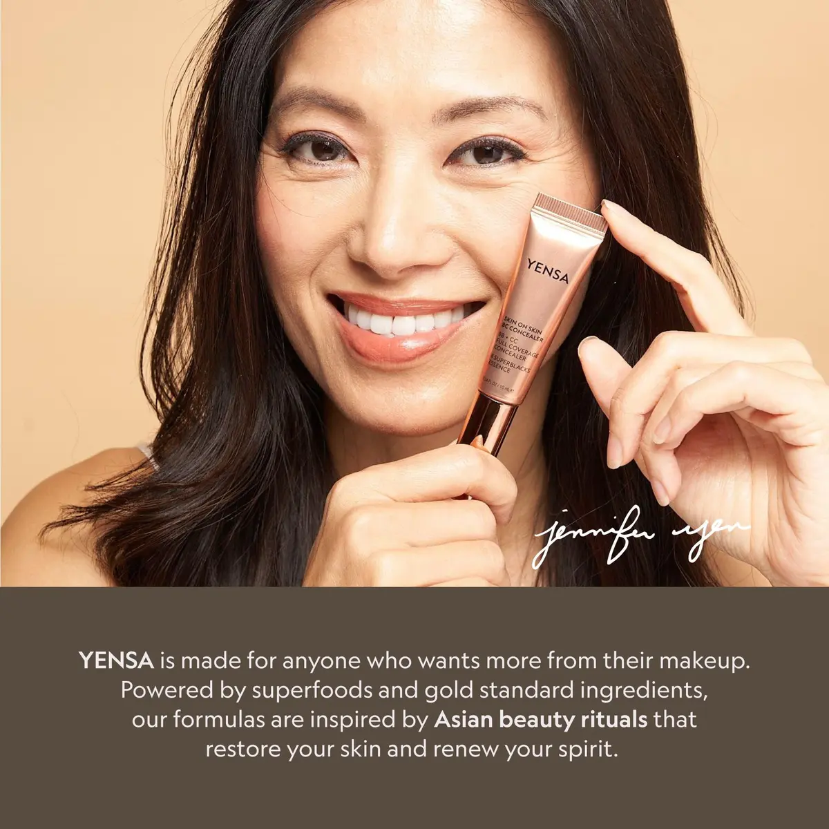 YENSA BC Foundation - Full Coverage Foundation, CC & BB Cream In One with SPF 40 - Deep Golden (1 oz) - view 8