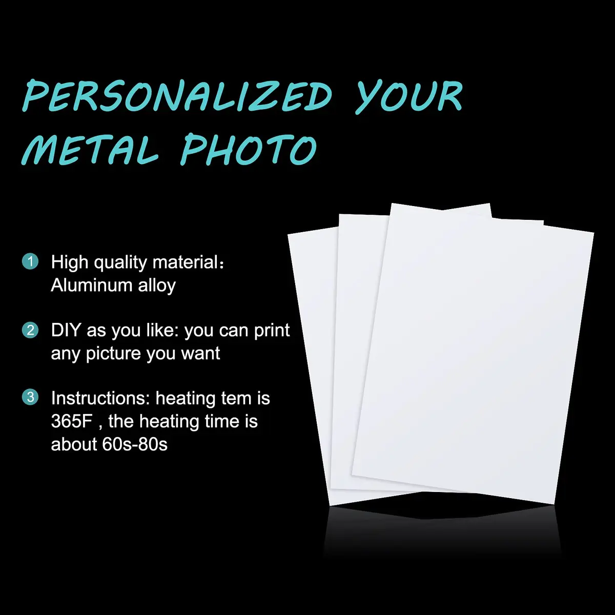 Hotop Sublimation Aluminum Photo Signs Blanks 8x10 in (25x20 cm) | DIY Metal Prints for Home & Office - view 7