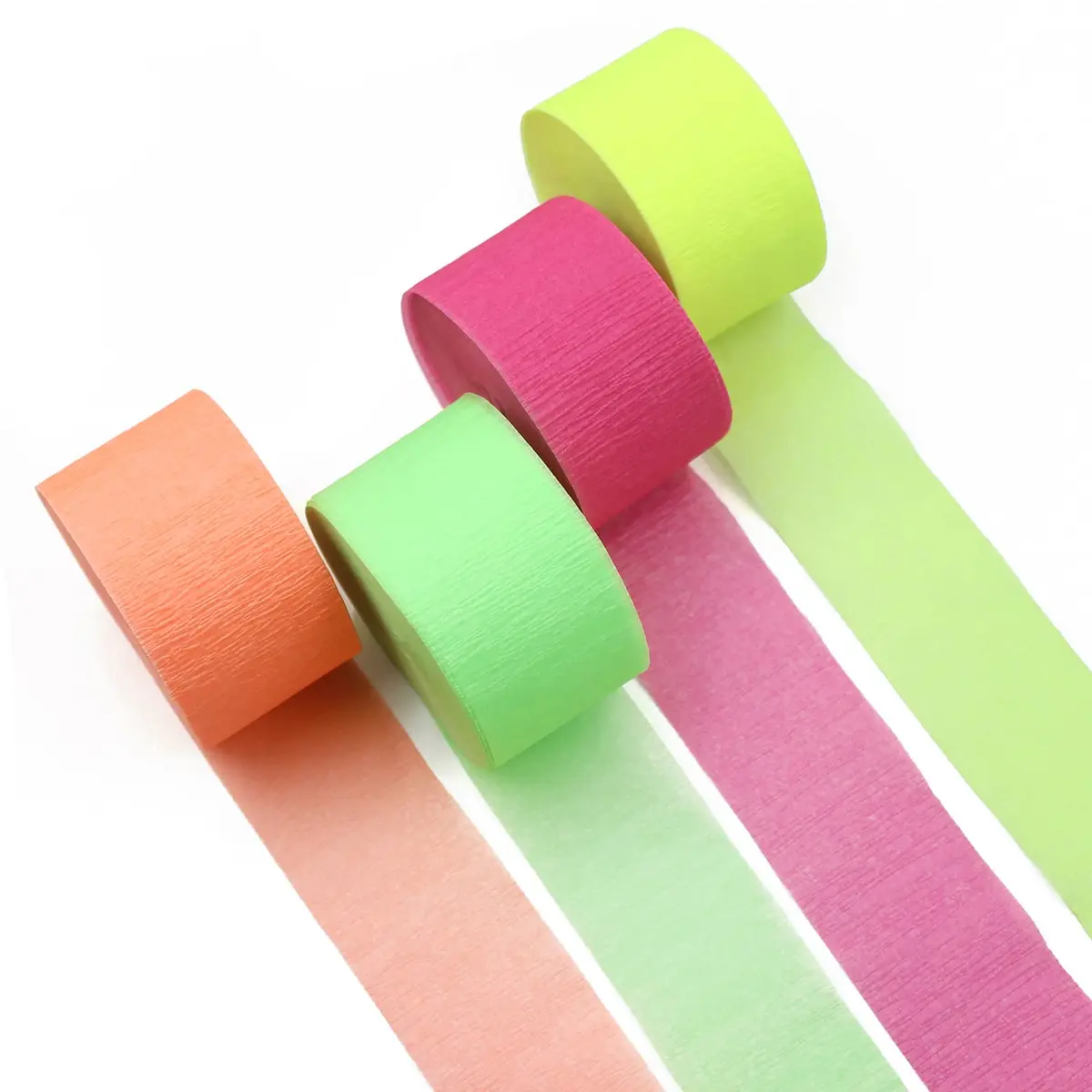 MFLUEEWR Blacklight Party Streamer Decorations 8 Rolls 840ft Glow Crepe Paper | UV Reactive Neon Streamers for Parties - view 2
